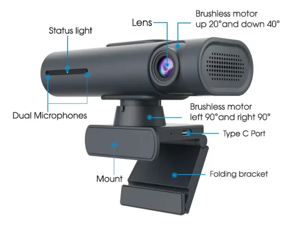 Auto Tracking PTZ Webcam